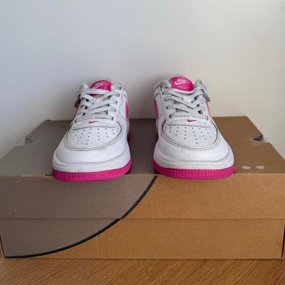 Nike Air Force 1 Low Easyon Pink/White Kids Sneakers - SZ 12.5 C - Picture 9 of 12